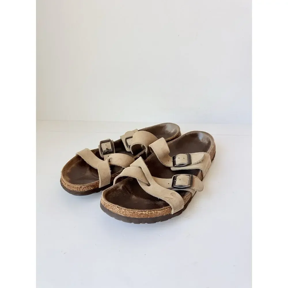 BirkenstockTatami Sandals Women Size 39 US 8-8.5 Leather Slip On Casual Summer - Picture 3 of 7